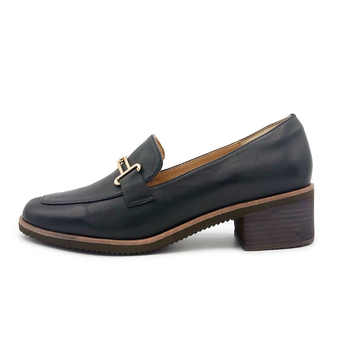 KISCO レディース 軽量 カジュアルシューズ チャンキーヒール ビット ローファー KS1531 靴 - KISCO(キスコ) - 202シューズモリ オンラインショップ