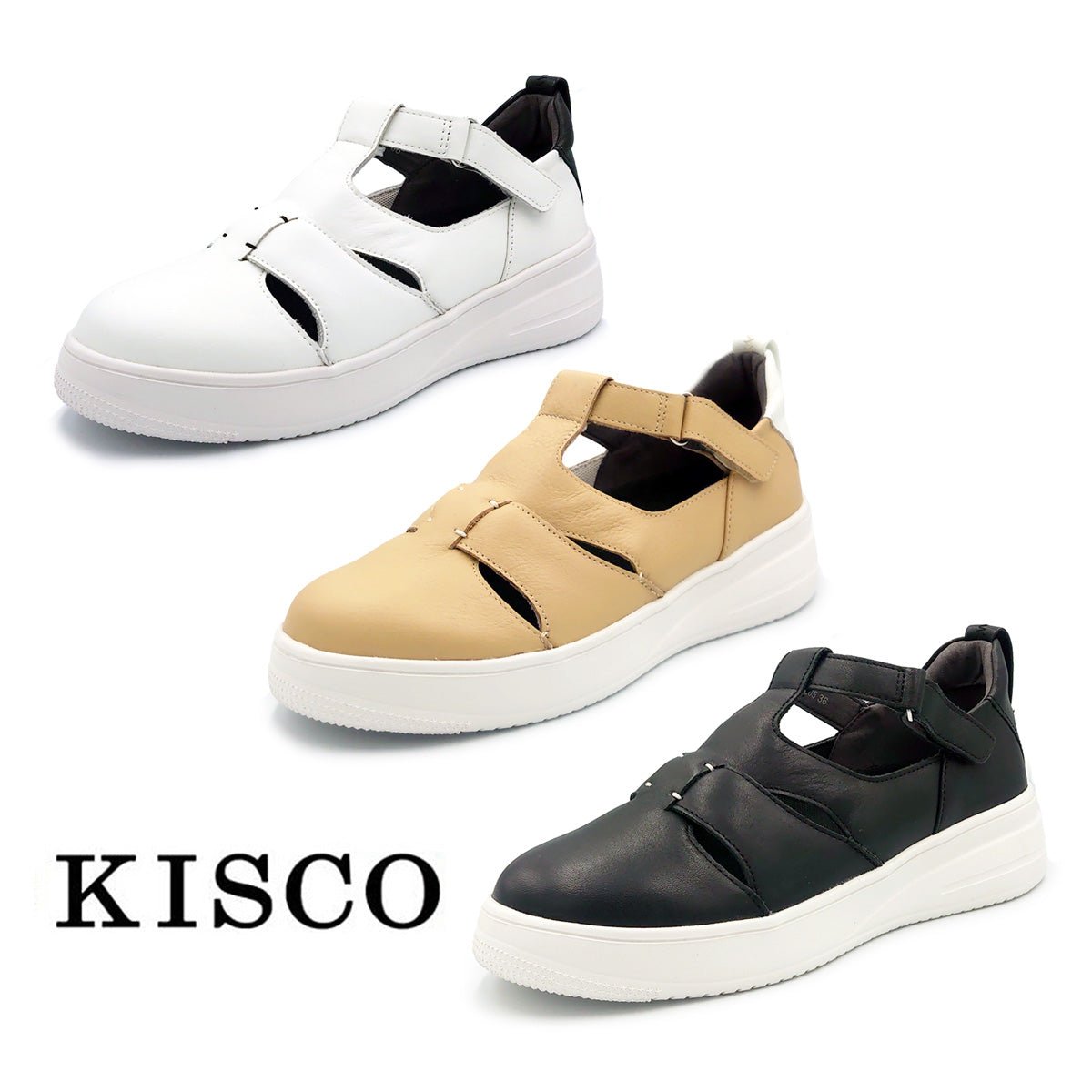 KISCO キスコ レディース 軽量 カジュアルシューズ KS 25205 靴 厚底 - KISCO(キスコ) - 202シューズモリ オンラインショップ