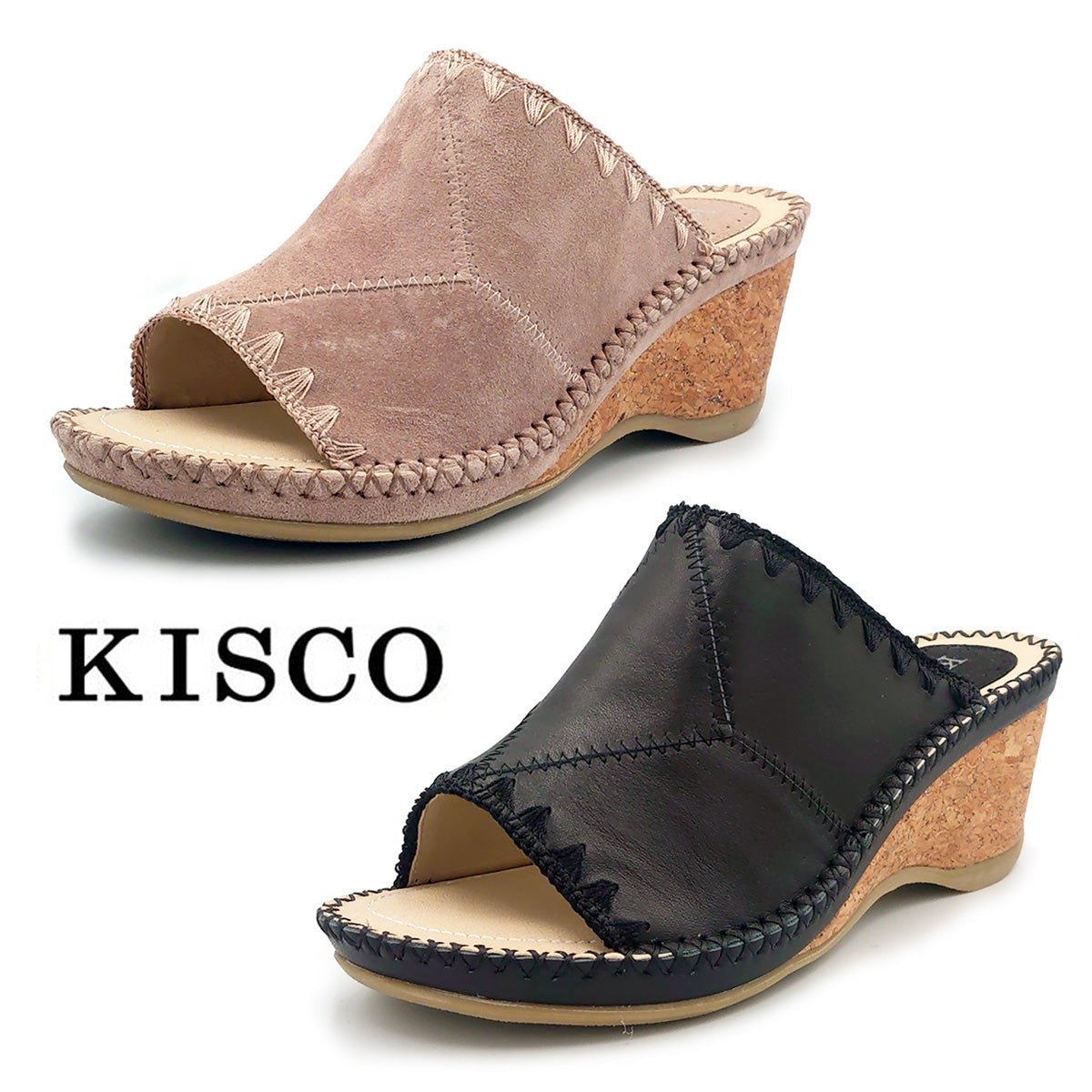 KISCO キスコ レディース ウェッジソール ミュール サンダル KS 26146