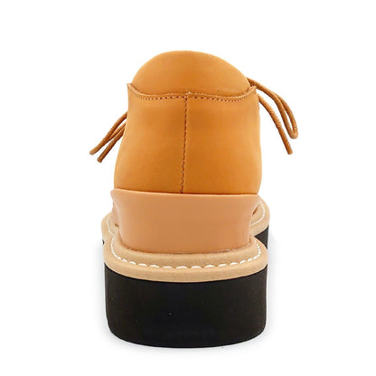 KISCO キスコ レディース 厚底 カジュアルシューズ レースアップ KS25108 靴 キャメル