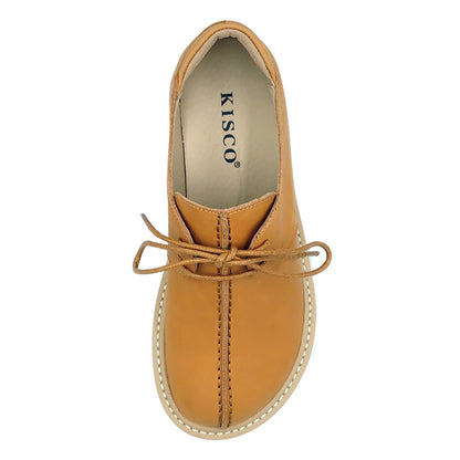 KISCO キスコ レディース 厚底 カジュアルシューズ レースアップ KS25108 靴 キャメル