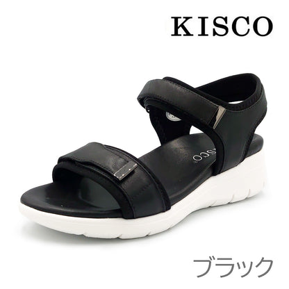 KISCO キスコ レディース スポーツ サンダル KS 25131 靴 | ks25131-blk-1.jpg