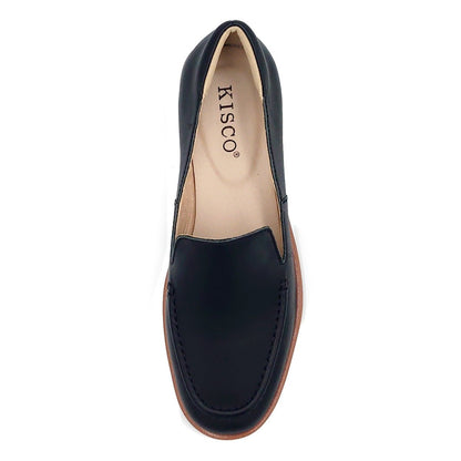 KISCO キスコ レディース 軽量 カジュアルシューズ スリップオン KS25134 靴 ブラック