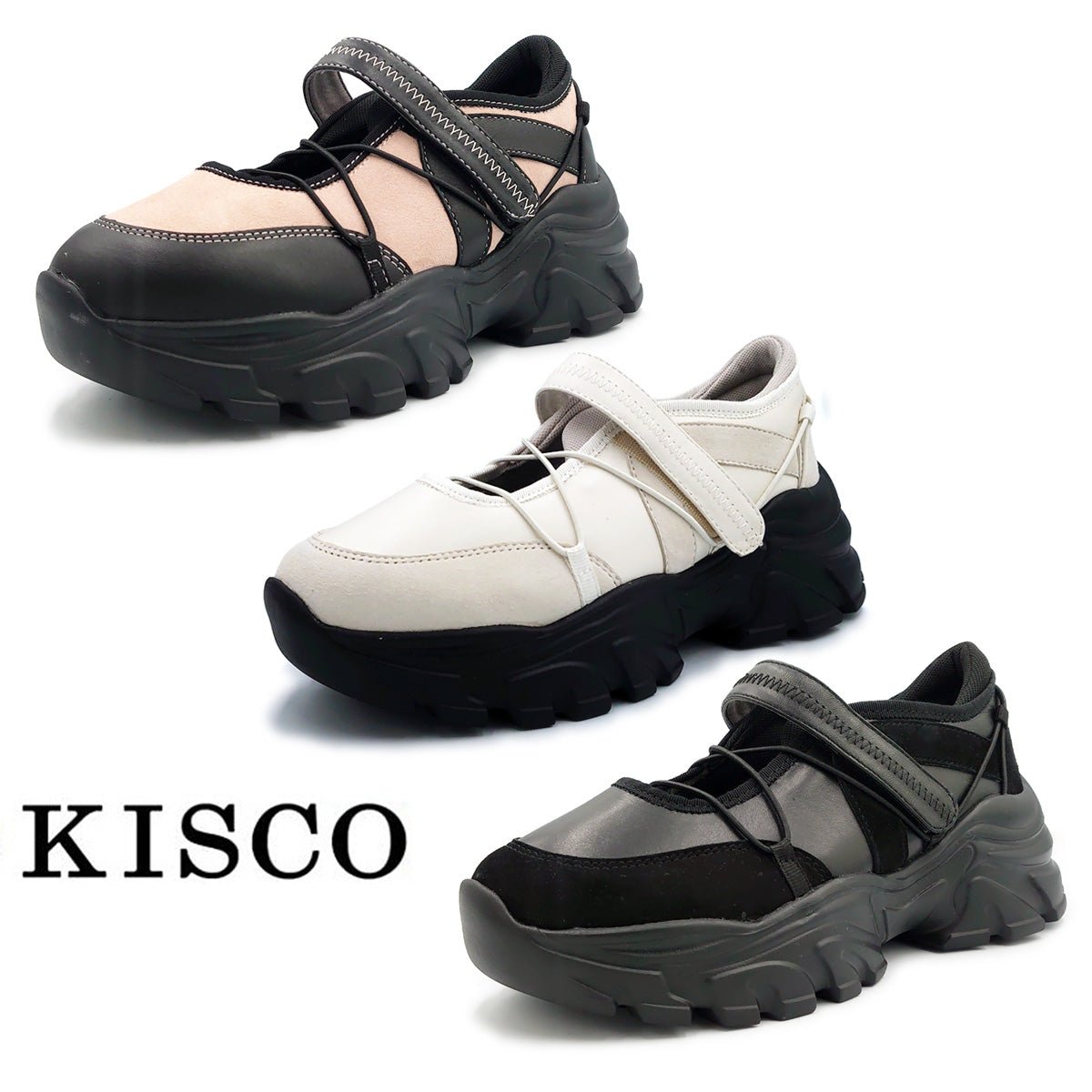 KISCO キスコ レディース 軽量 スニーカー メリージェーン KS26204 靴