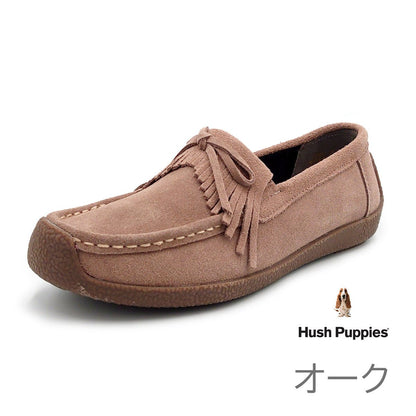 Hush Puppies レディース スエード キルト スリップオン L-3006T オーク