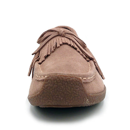 Hush Puppies レディース スエード キルト スリップオン L-3006T オーク