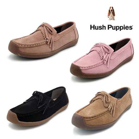 Hush Puppies レディース スエード キルト スリップオン  L-3006T