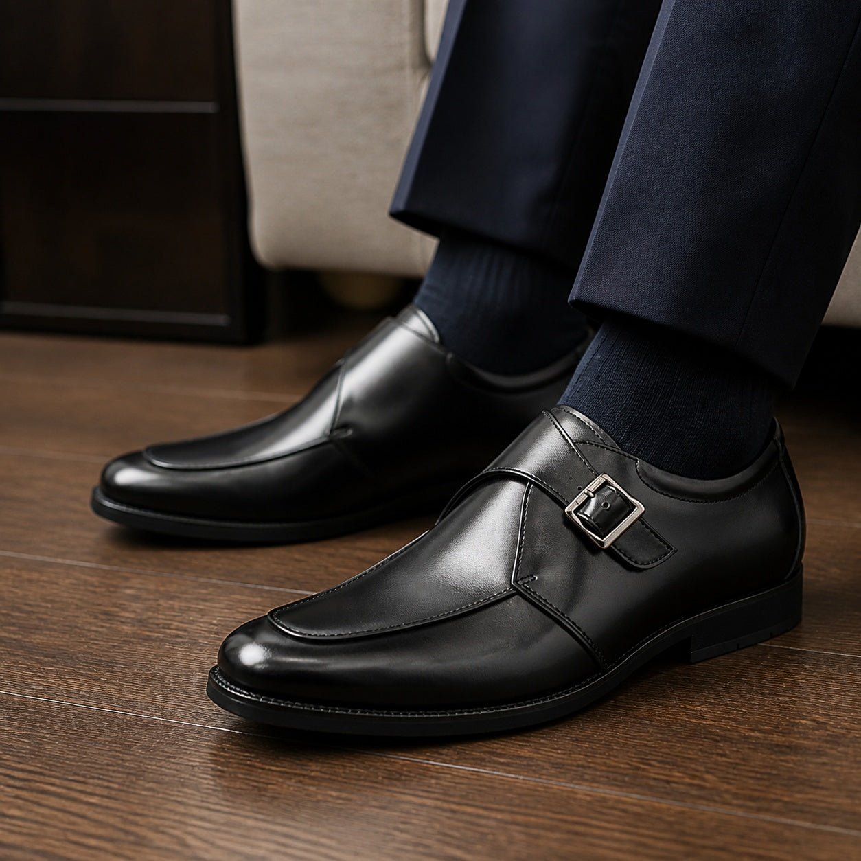 Hush Puppies メンズ モンクストラップ ビジネスシューズ M-1674NT