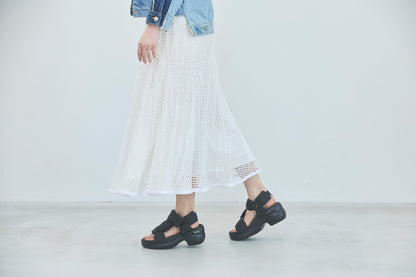 SIDAS シダス ReCoLA W sole MAYA リコラ ダブルソール マヤ レディース 厚底 リカバリーサンダル パフデザイン 面ファスナー EVAソール ブラック ホワイト | maya-j-009.jpg