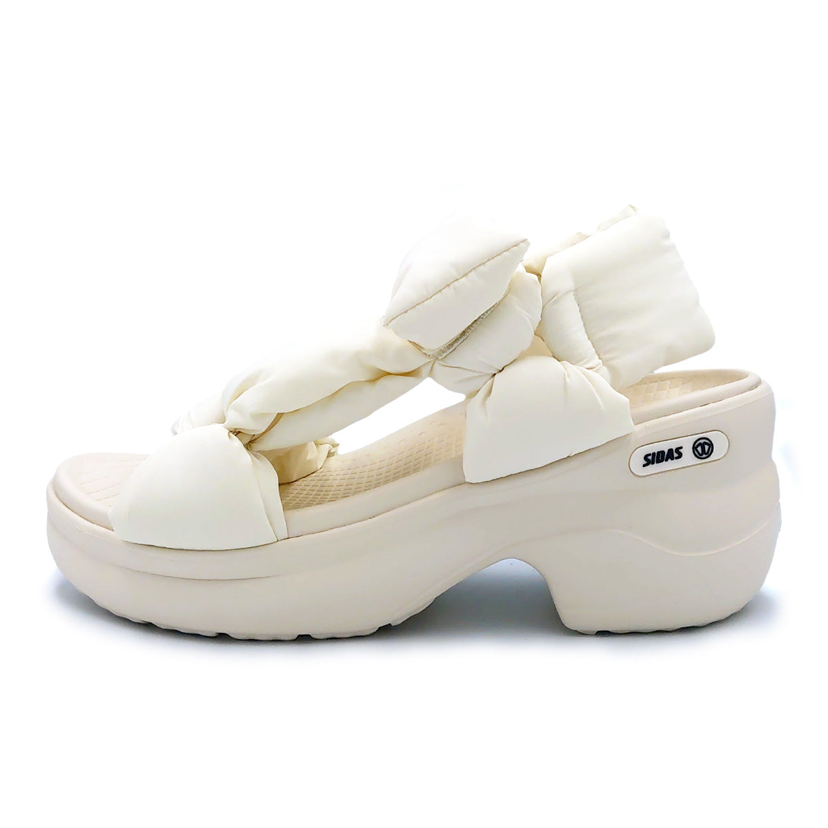 SIDAS シダス ReCoLA W sole MAYA リコラ ダブルソール マヤ レディース 厚底 リカバリーサンダル パフデザイン 面ファスナー EVAソール ブラック ホワイト | maya-wht-4.jpg