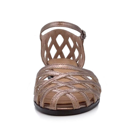 SAYA サヤ レディース ローヒール ストラップ シューズ 51246 靴 GLD 25.0cm