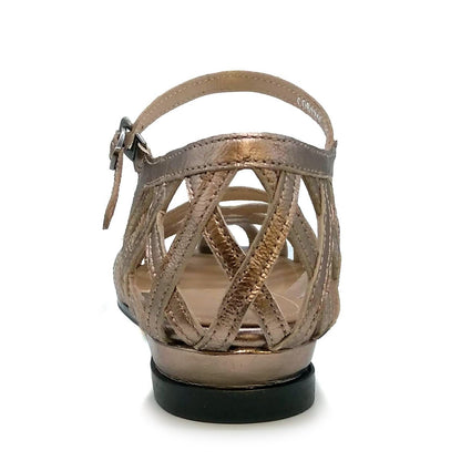 SAYA サヤ レディース ローヒール ストラップ シューズ 51246 靴 GLD 25.0cm