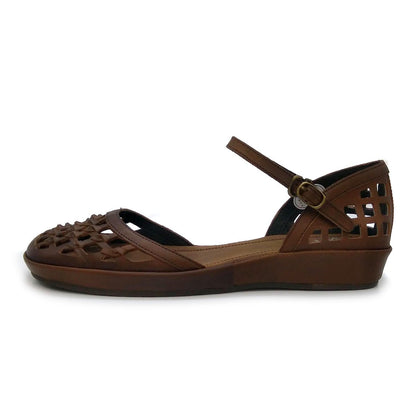 SAYA サヤ レディース ローヒール ストラップ シューズ 51247 靴 DBR 25.0cm