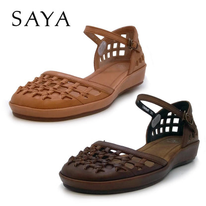 SAYA サヤ レディース ローヒール ストラップ シューズ 51247 靴