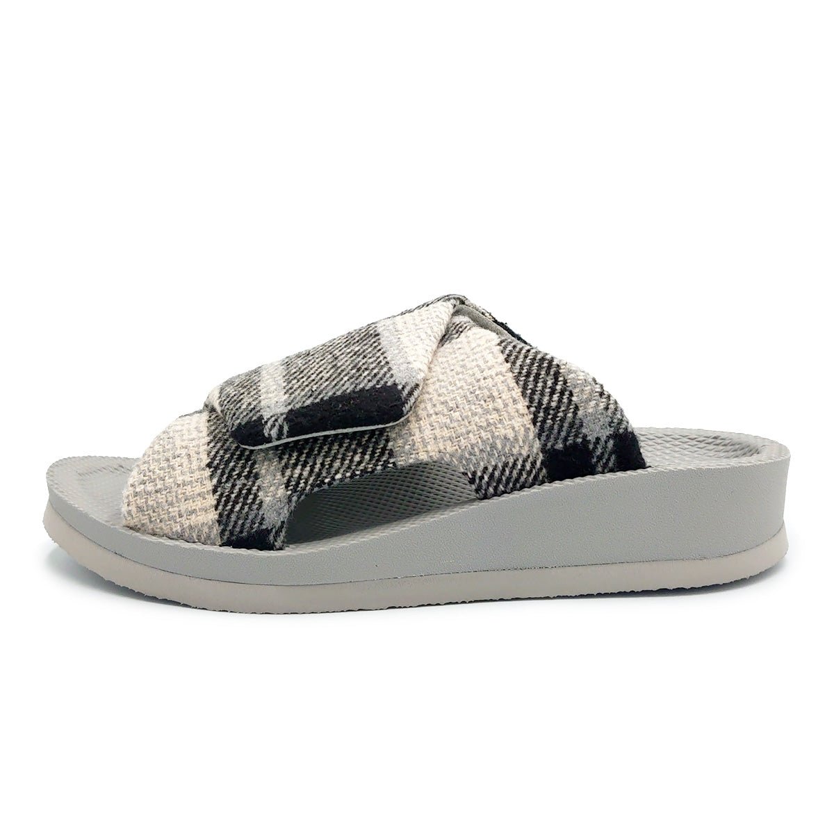 SIDAS シダス ユニセックス リカバリー ルームシューズ UTIPPA ウチッパ 靴 メンズ レディース チェック ブラック