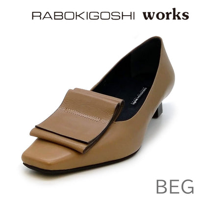 RABOKIGOSHI works ラボキゴシ ワークス レディース パンプス 12835 BEG 25.0cm