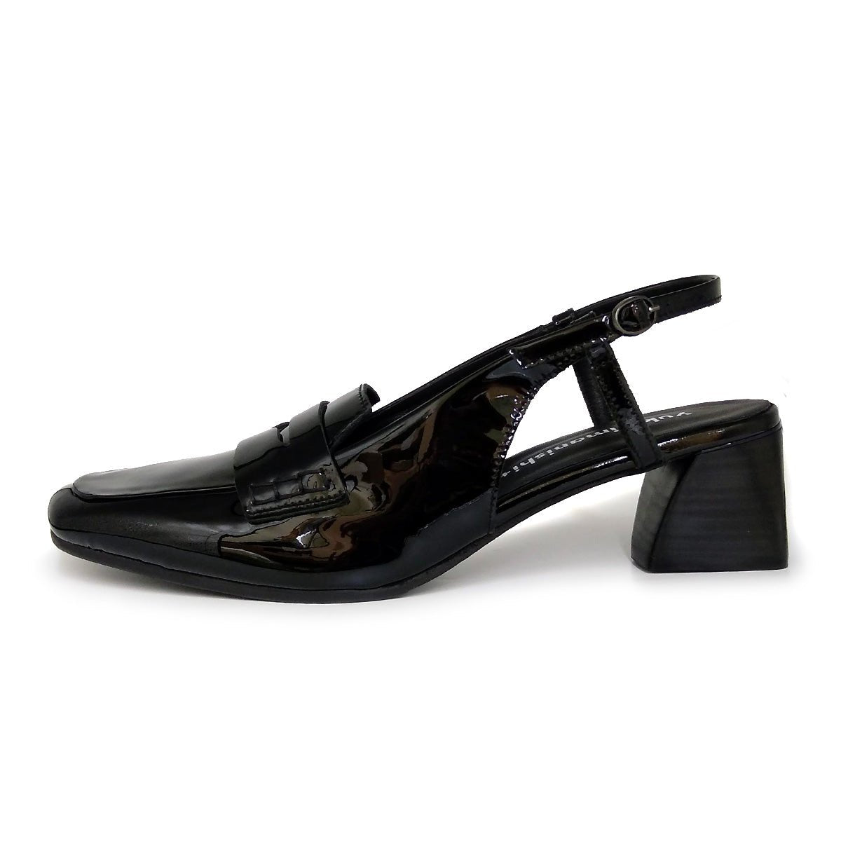 yuko imanishi + ユウコ イマニシ プラス レディース パンプス バックベルト 763000 AYME BLACK PATENT