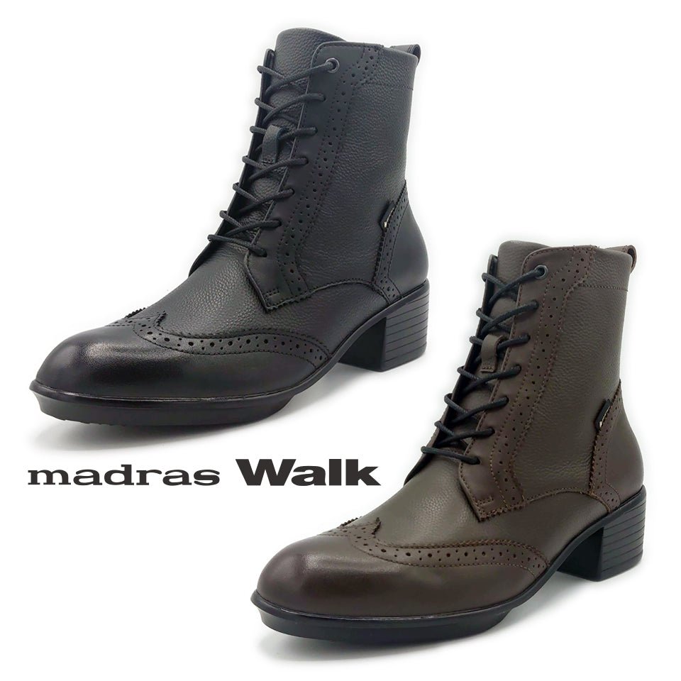 madras Walk レディース レースアップ 防水 ショートブーツ MWL1115 - madras Walk(マドラスウォーク) - 202シューズモリ オンラインショップ